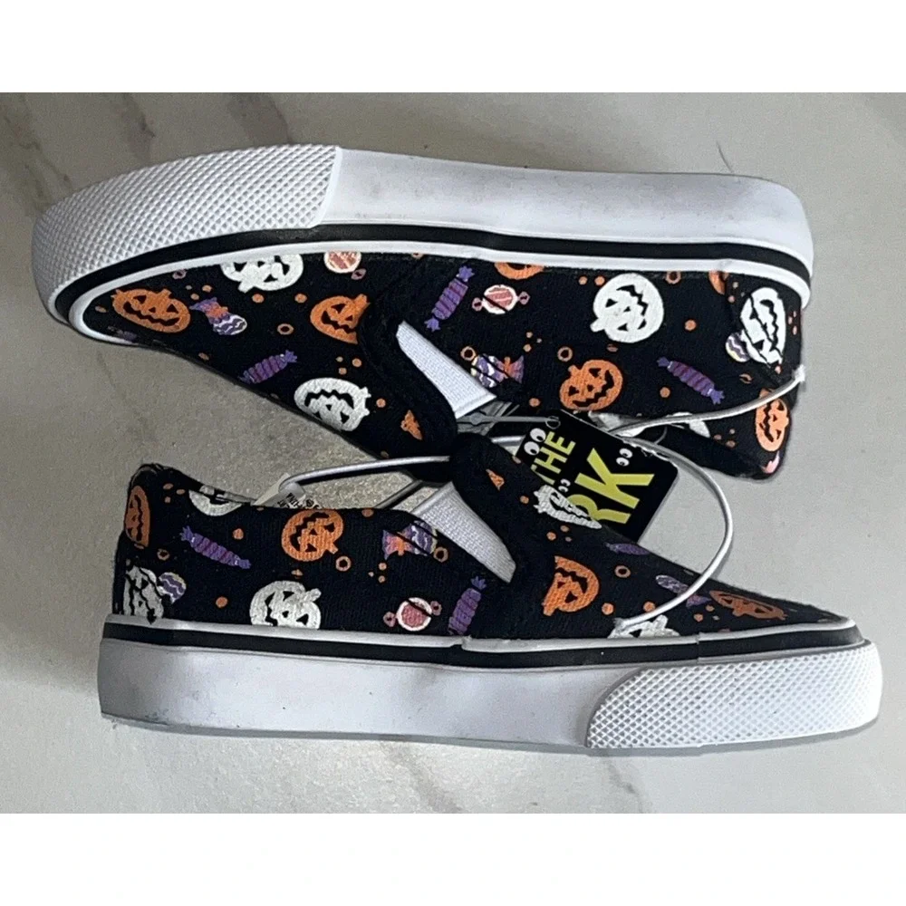 Tommy Bahama Toddler 6 Slip-On Shoes‎ Pumpkins Halloween Glow in the Dark Canvas